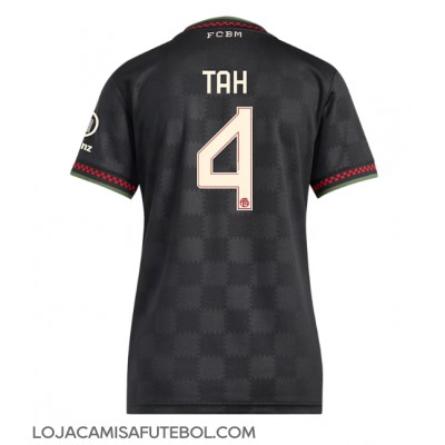 Camisa de Futebol Bayern Munich Jonathan Tah #4 Equipamento Alternativo Mulheres 2025-26 Manga Curta Camisa de Futebol Bayern Munich Jonathan Tah #4 Equipamento Alternativo Mulheres 2025-26 Manga Curta
